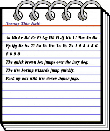 Norway Thin Italic animated font preview Norway Thin Italic animated font preview