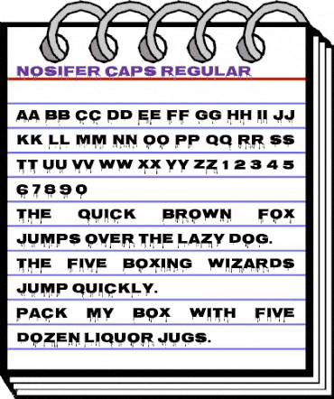 Nosifer Caps Regular animated font preview
