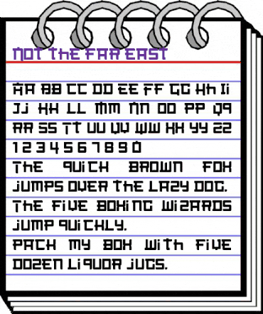 Not the far east Regular animated font preview Not the far east Regular animated font preview