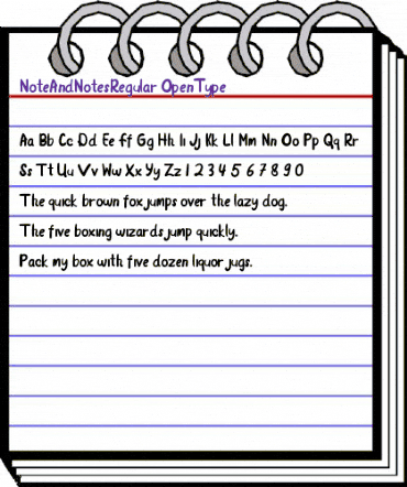 Note And Notes Regular animated font preview