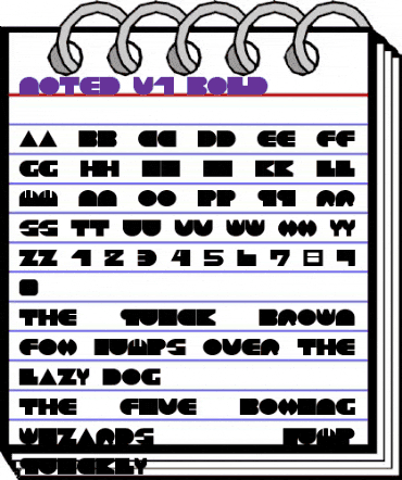 Noted V1 Bold animated font preview