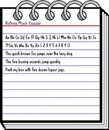 Nothing Much Regular animated font preview