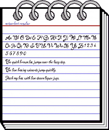 notperfect regular Regular animated font preview