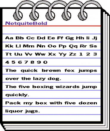 Notquite Bold animated font preview