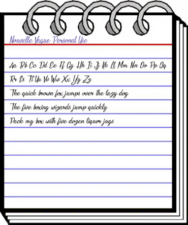 Nouvelle Vague Personal Use Regular animated font preview