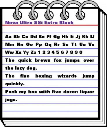 Nova Ultra SSi Extra Black animated font preview