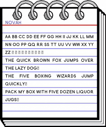 Novah Regular animated font preview