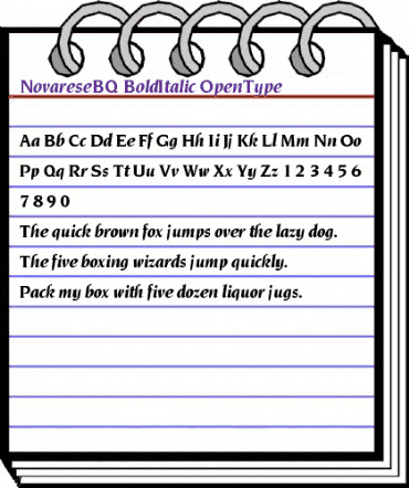 Novarese BQ Regular animated font preview