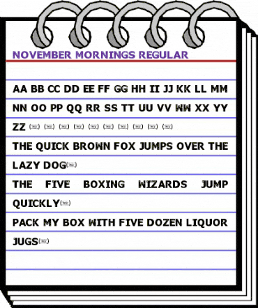 November Mornings Regular animated font preview