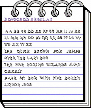 Novgorod Regular animated font preview