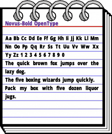Novus-Bold Regular animated font preview