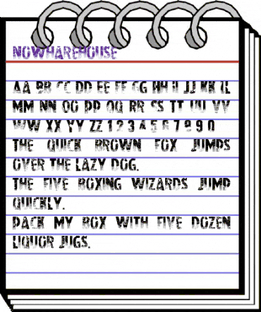 Nowharehouse Regular animated font preview