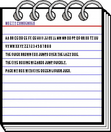 Nozty Condensed animated font preview