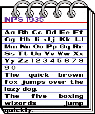NPS 1935 Regular animated font preview