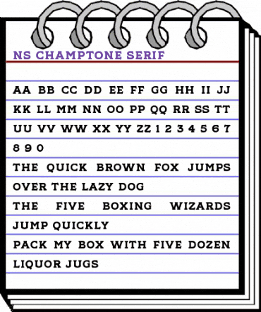 NS Champtone Serif NS Champtone Serif animated font preview