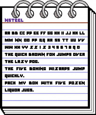 nsteel Black animated font preview