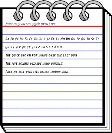 Nufced DEMO Italic animated font preview