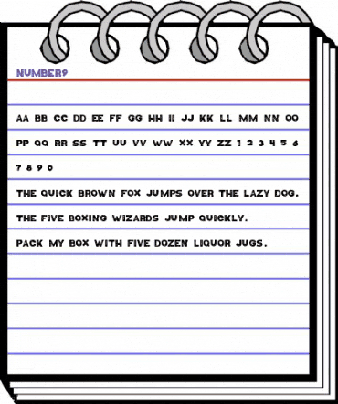 Number9 Regular animated font preview