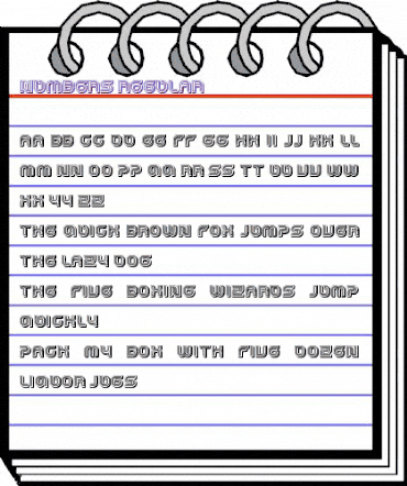 Numbers Regular animated font preview