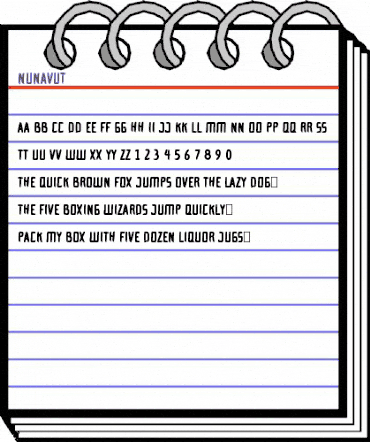 Nunavut Regular animated font preview