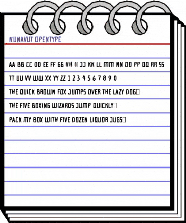 Nunavut Regular animated font preview