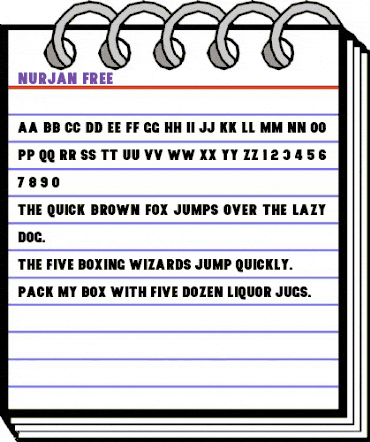 Nurjan Free Regular animated font preview