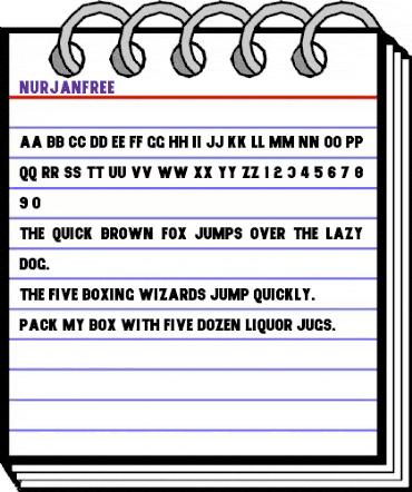 Nurjan Free Regular animated font preview
