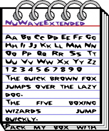 NuWaveExtended Regular animated font preview