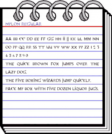 Nylon Regular animated font preview Nylon Regular animated font preview