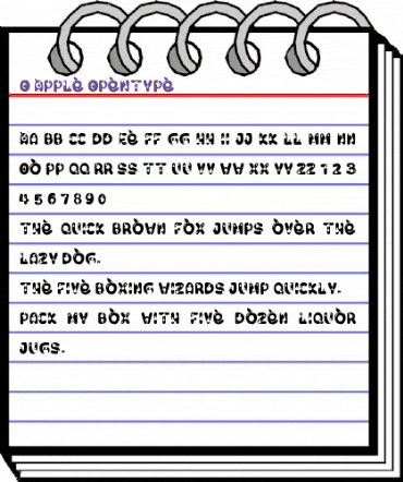 O Apple Regular animated font preview