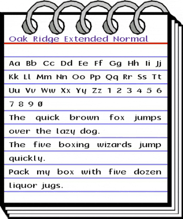 Oak-Ridge-Extended Normal animated font preview