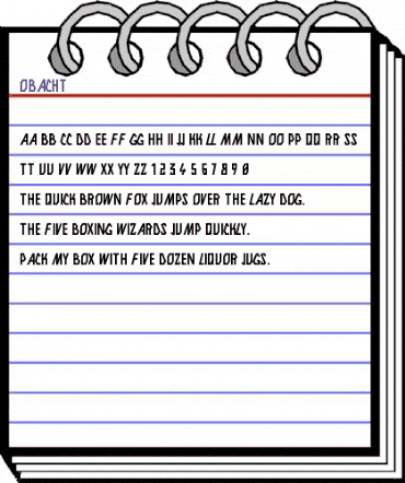 Obacht! Regular animated font preview Obacht! Regular animated font preview