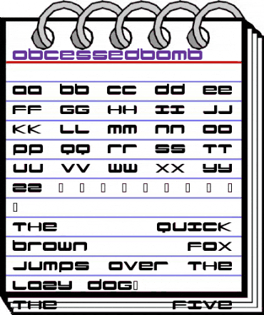 ObcessedBomb Regular animated font preview ObcessedBomb Regular animated font preview