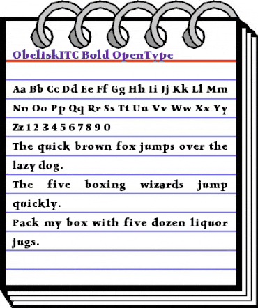 Obelisk ITC Bold animated font preview Obelisk ITC Bold animated font preview