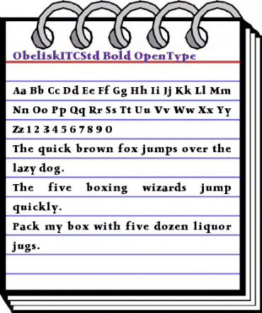 Obelisk ITC Std Bold animated font preview Obelisk ITC Std Bold animated font preview