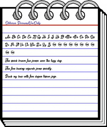 Oblivion_PersonalUseOnly Regular animated font preview Oblivion_PersonalUseOnly Regular animated font preview