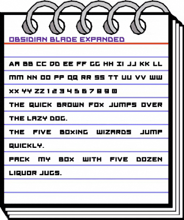 Obsidian Blade Expanded Expanded animated font preview Obsidian Blade Expanded Expanded animated font preview