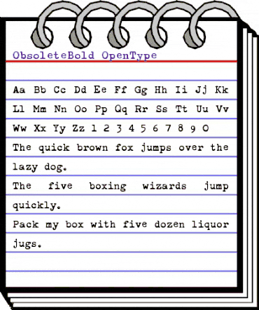Obsolete Bold animated font preview