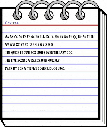 Obsypac Regular animated font preview Obsypac Regular animated font preview