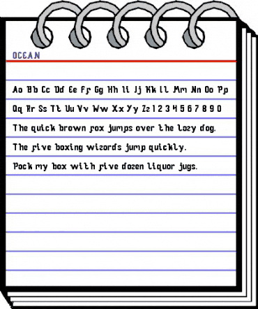 OCEAN Regular animated font preview OCEAN Regular animated font preview