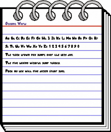 Oceans World Regular animated font preview Oceans World Regular animated font preview