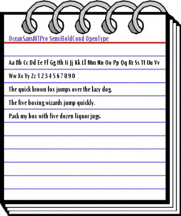 Ocean Sans MT Pro SemiBold Cond animated font preview Ocean Sans MT Pro SemiBold Cond animated font preview