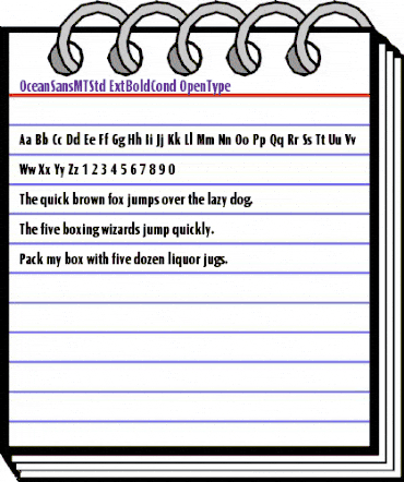 Ocean Sans MT Std XBold Cond animated font preview Ocean Sans MT Std XBold Cond animated font preview