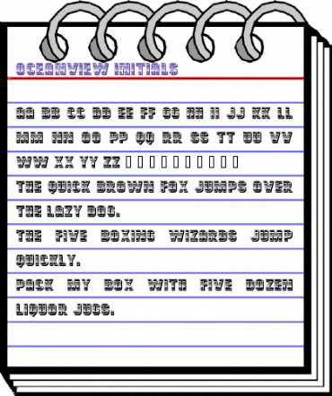 OceanView Initials animated font preview OceanView Initials animated font preview