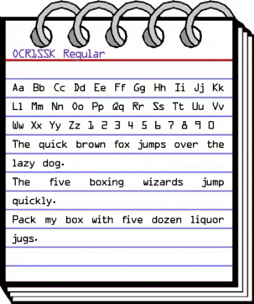 OCR1SSK Regular animated font preview OCR1SSK Regular animated font preview