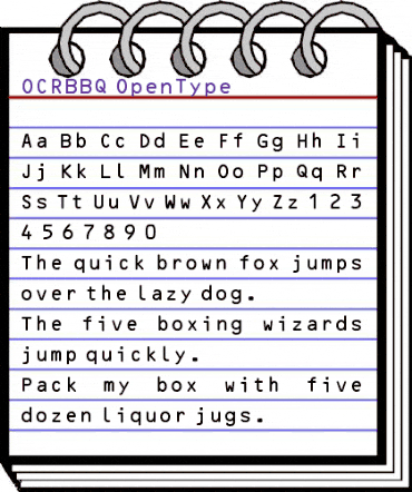 OCR B BQ Regular animated font preview OCR B BQ Regular animated font preview