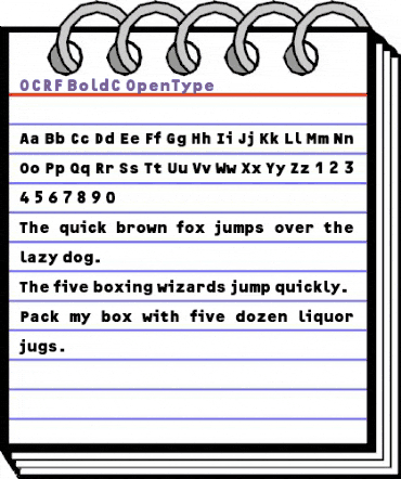 OCRF-BoldC Regular animated font preview OCRF-BoldC Regular animated font preview