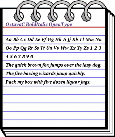 OctavaC Bold Italic animated font preview