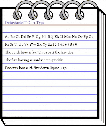 Octavian MT Regular animated font preview Octavian MT Regular animated font preview