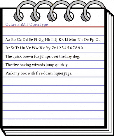 Octavian MT Regular animated font preview